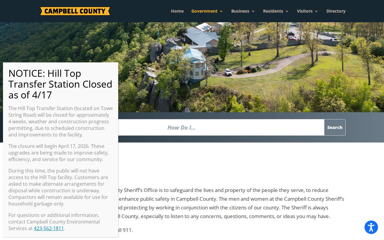 Campbell County released inmate sheriff contact page